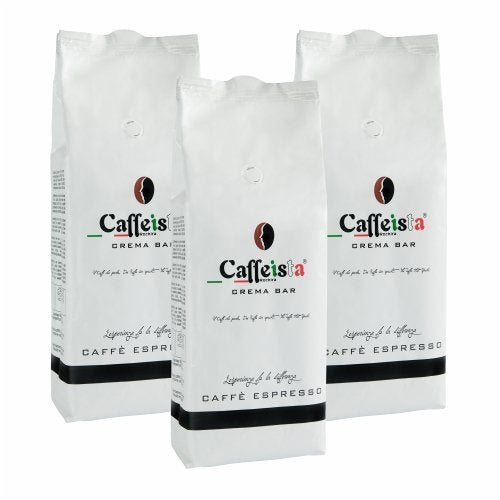 3x Kaffeebohnen Caffeista 'Crema Bar' Caffe Espresso, 1000 g