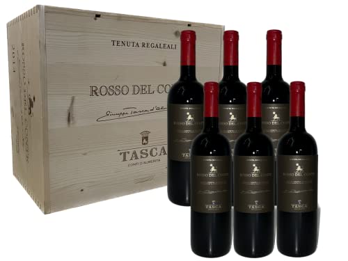 6x0,75l Rosso del Conte 2014 in Holzkiste Tenuta Regaleali