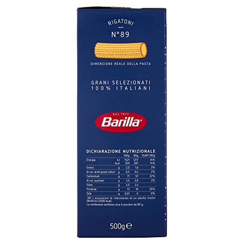 20x Pasta Barilla Rigatoni Nr. 89 italienisch Nudeln 500 g pack